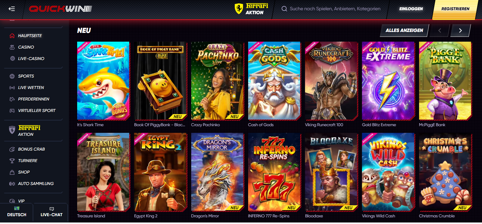 QuickWin Casino Spiele